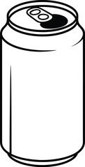 Simple line drawing of an open soda can