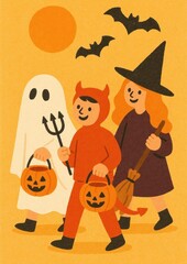 Children's Halloween costume parade