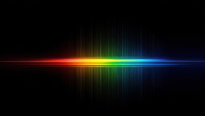 A vibrant spectrum of light streaks across a dark background