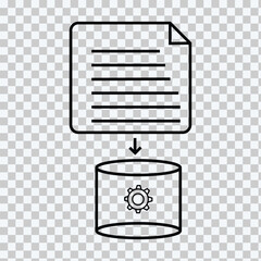 Data center icon set. Containing server, hosting, infrastructure, backup, cloud storage, server rack, virtualization, data processing and bandwidth. Solid vector icons collection.
