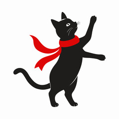 vector illustration of a cat