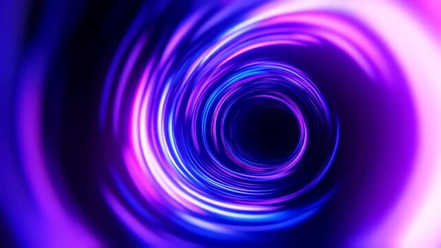Abstract swirling tunnel of purple and blue
