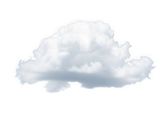 A single fluffy white cloud isolated on a black background