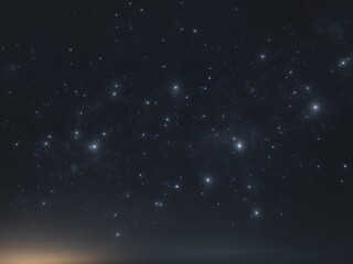 Fototapeta premium Celestial bodies scattered across dark sky stars night