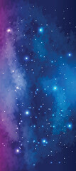 Space galaxy background with many stars. Space infinity with milky way starlight glow astronomical vector background	