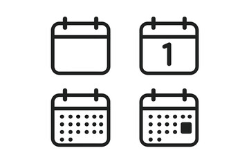 Week Icon Set, Days of the Week Calendar Badges, Weekly Planner Symbols, Modern Calendar Vector Icons, Time Management, Schedule, Date Markers on Transparent Background