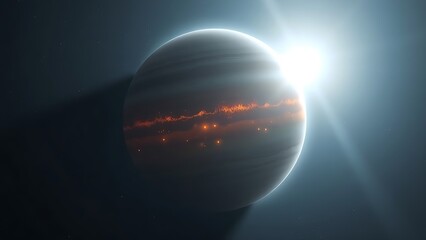 Uranus with mysterious internal heat waves visible through translucent atmosphere.