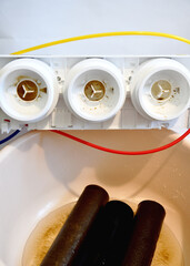 water purification filter cartridge replacement