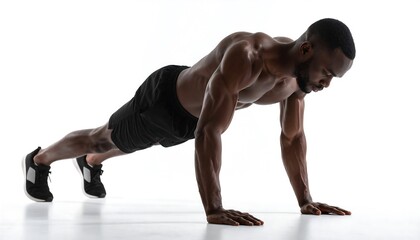 Man doing plank exercise