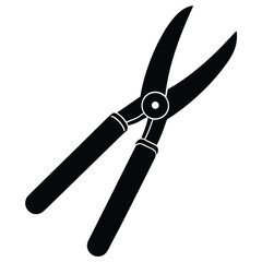 Florist element isolated garden pruner on white background 