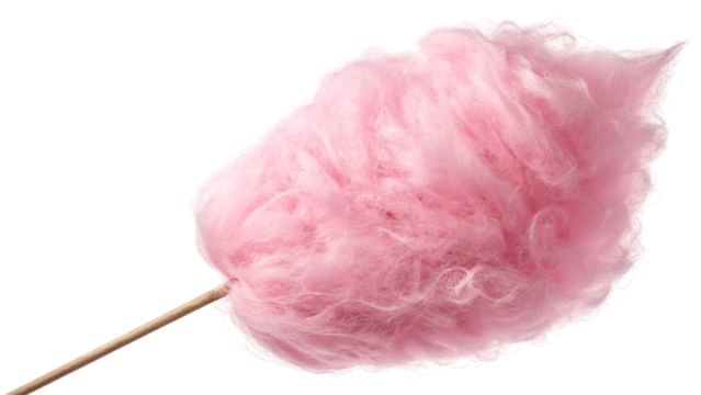 pink sponge cotton candy isolated on transparent background - Powered by Adobe