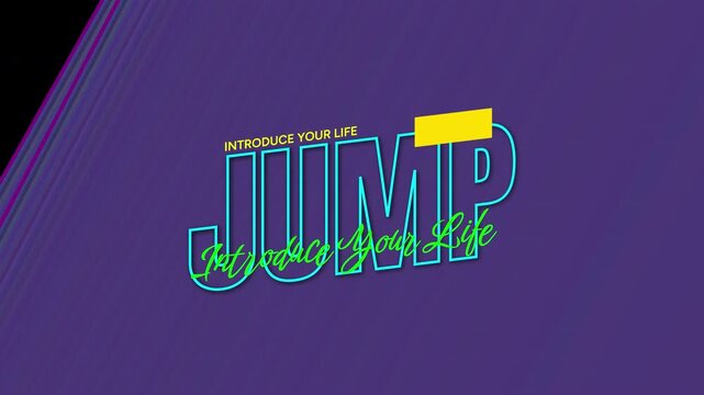 Jumpstart Your Life: Dynamic Intro Video with Vibrant Neon Text Animation