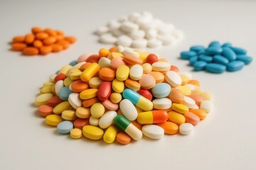 A vibrant array of pharmaceutical capsules in various colors and sizes, symbolizing the diversity and importance of medication in healthcare