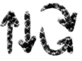 Fuzzy Hand-drawn Arrows PNG