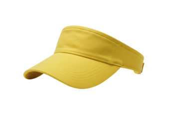 Visor Cap Hat Yellow Curved Brim Headwear Sports Athletic Sun