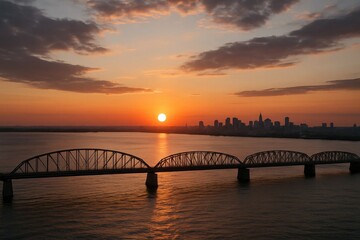 Obraz premium A Bridge Over Time