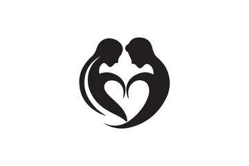 Fototapeta premium couple silhouette vector
