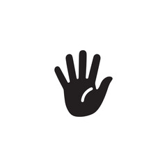 Black Hand icon  isolated on white background.