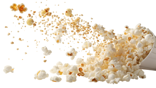 close up of corn flakes isolated on transparent background