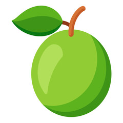 green umbrella fruit vector illustration