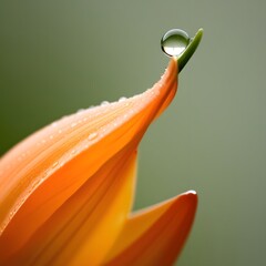 yellow tulip on a green background
