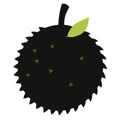  black and white durian fruit
