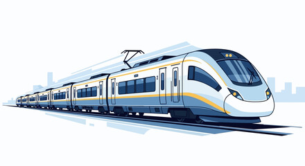 Fototapeta premium High-Speed Train Modern Rail Transportation, Efficient Travel