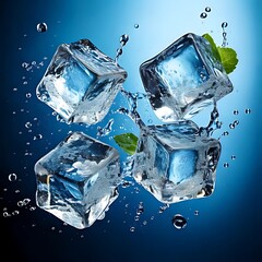 Obraz premium Ice cubes in water