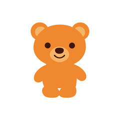 Cute baby bear blinking softly with gentle friendly charm Vector illustration