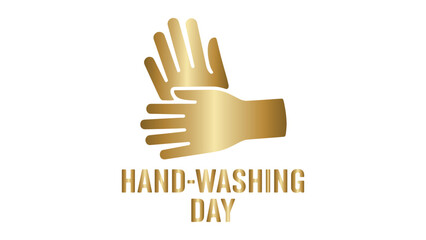 Golden Hands Handwashing Day Vector Graphic for Sanitation and Health Education
