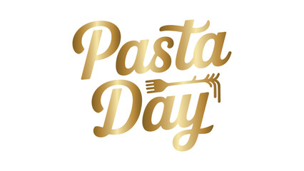 Naklejka premium Elegant Golden Pasta Day Vector Design for Culinary Arts and Food Appreciation
