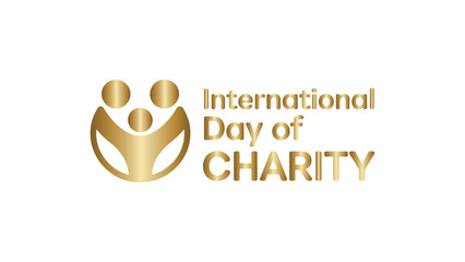 International Day of Charity Golden People Helping Each Other Vector on Transparent Background