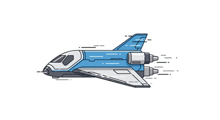 Fototapeta premium Vector Illustration of a Space Shuttle.