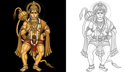 Hanuman Vector Illustration