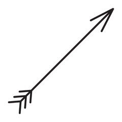 Arrow vector icon. Archery illustration sign. Archer symbol. Bow and arrows logo. Arrow for bow.