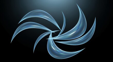 Abstract Blue Swirl Design  Elegant Digital Art Background for Websites and Graphic Projects Modern Vector Illustration