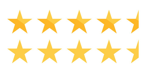 Ten Stars Vector, Ranking Graphic