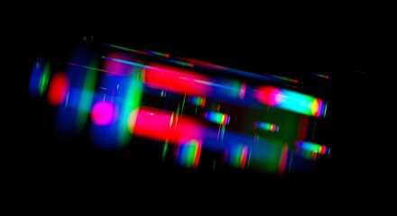 Abstract Colorful Light Streaks on Black Background  Vibrant Neon Blur Effect for Modern Design and Artistic Visuals