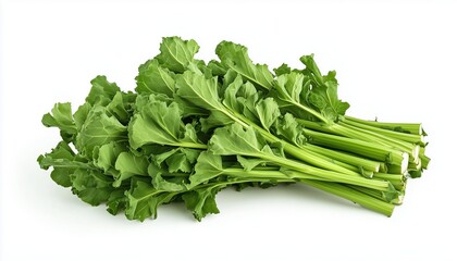 Green Cruciferous Vegetable - Cime Di Rapa, Turnip Greens, Rapini, And Broccoli Rabe At A Street Food Market In Puglia, Italy. Mediterranean Cuisine.