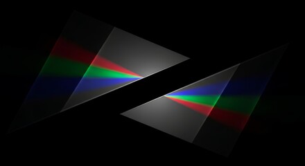 Abstract Spectrum Design  Colorful Prism Effect on Black Background for Modern Art or Technology Visuals 176