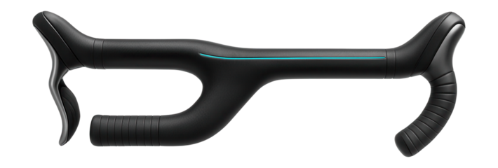 Aero wing handlebar with integrated gear shifters and streamlined form