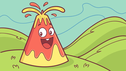 illustration of a red and green caterpillar