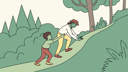 walking in the woods