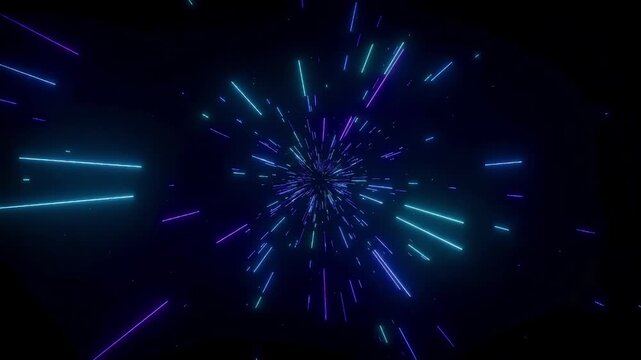 A radial burst of stars emanating from the center radiating outward (Loop)