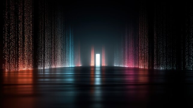 A 3d hologram of data symbolizing an AI agent and AGI technology using agentic superintelligence in the future for autonomy and the growth of ASI during the singularity
