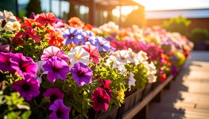 Fototapeta premium Vibrant flower display outdoors