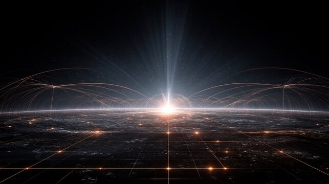 A 3d hologram of data symbolizing an AI agent and AGI technology using agentic superintelligence in the future for autonomy and the growth of ASI during the singularity