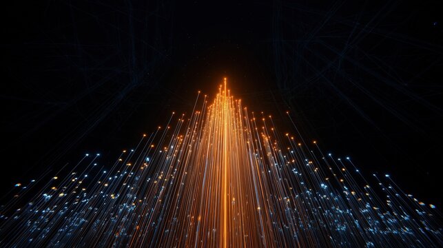 A 3d hologram of data symbolizing an AI agent and AGI technology using agentic superintelligence in the future for autonomy and the growth of ASI during the singularity