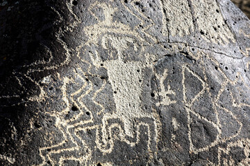 Native American Rock Art Petroglyph Near St. George, Utah