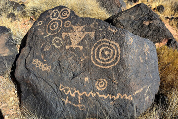 Native American Rock Art Petroglyph in St. George, Utah